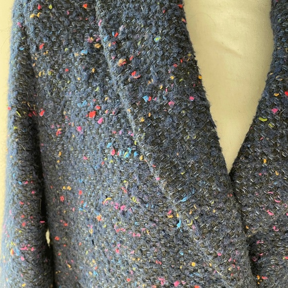 J. Crew Daphne Topcoat Nayla Navy Speckle sz 12 Nalya - Picture 5 of 8